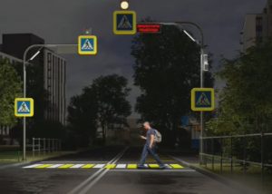Повышение безопасности на нерегулируемом пешеходном переходе