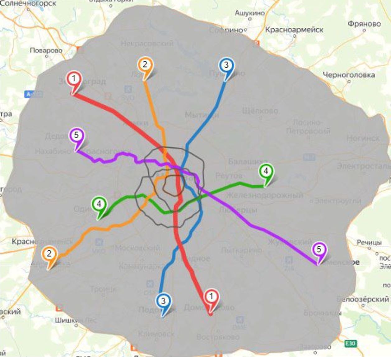 Кольцевая железная дорога московской области схема