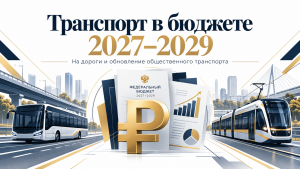 Транспорт в бюджете 2027–2029: на дороги планируют более 4,4 трлн рублей, на обновление общественного транспорта — 65,3 млрд